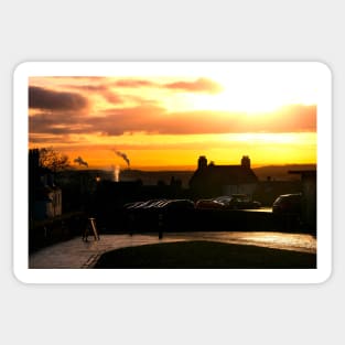 Beautiful scottish sunset Sticker